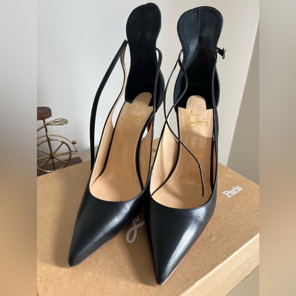 Christian Louboutin Women's Black Mascara 100 Leather Pump